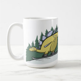 Skifahren-Dinosaurier-Tasse Tasse