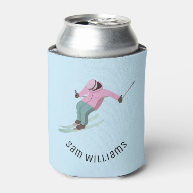 Skifahren Dosenkühler (Kanne Vorderseite)