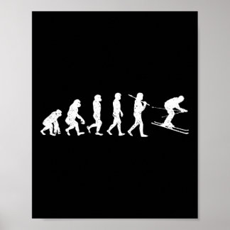 Skifahren Evolution Wintersport Downhill Skifahren Poster