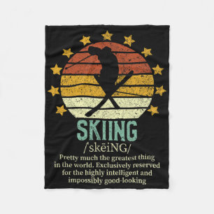Skifahren Funny Fake Definition Skigebiet Skigebie Fleecedecke