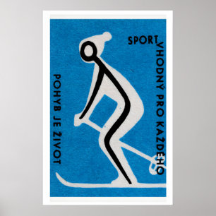 Skifahren für die Gesundheit - Matchbox-Druck - Ts Poster
