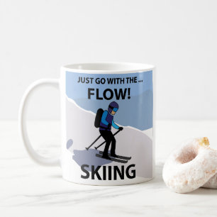 Skifahren geht einfach mit dem Flow Ski Kaffeetasse