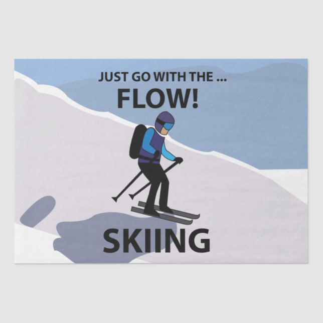 Skifahren geht einfach mit dem Flow Ski Seidenpapier (Vorderseite)