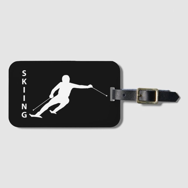 Skifahren Gepäckanhänger (Vorderseite (Horizontal))
