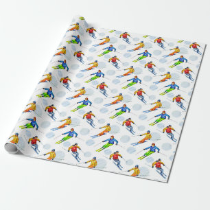 Skifahren Geschenkpapier