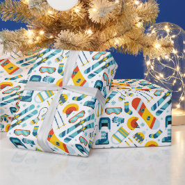 Skifahren Geschenkpapier, Snowboarden Geschenkverp Geschenkpapier