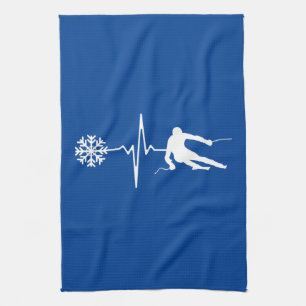 Skifahren Geschirrtuch