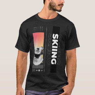 Skifahren griechische Statue Winter Sports Snow Mo T-Shirt
