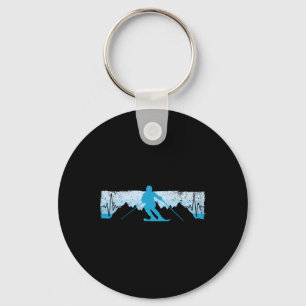 Skifahren Herzschlag Ski-Geschenk für Skifahrer  Schlüsselanhänger