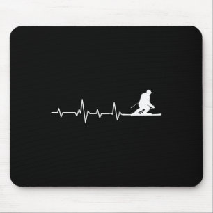 Skifahren Herzschlag Skifahrer Leben Extrem Winter Mousepad