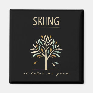 Skifahren hilft mir, farbenprächtige Bergbahnen zu Magnet