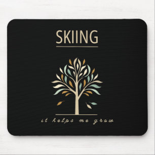 Skifahren hilft mir, farbenprächtige Bergbahnen zu Mousepad