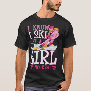 Skifahren Ich fahre wie ein Versuch, Skifahrer Beh T-Shirt