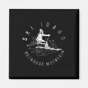 Skifahren Idaho Brundage Mountain Skifahren Snowbo Magnet