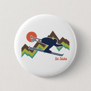 Skifahren Idaho Button