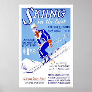 Skifahren im Osten 1939 WPA Poster