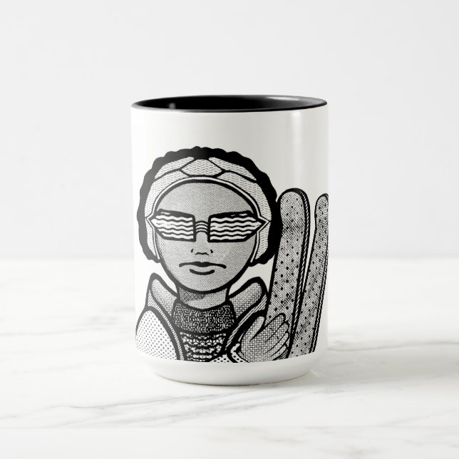 Skifahren im Winter Tasse (Zentrum)