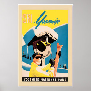 Skifahren im Yosemite-Nationalpark 1930er Jahre Kl Poster