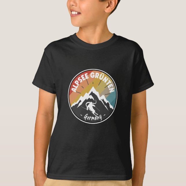 Skifahren in Alpsee Grünten - Deutschland T-Shirt (Vorderseite)
