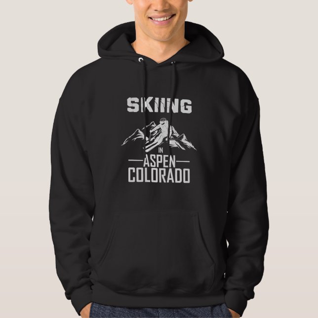 Skifahren in Aspen Colorado Hoodie (Vorderseite)