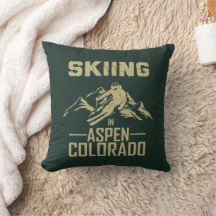 Skifahren in Aspen Colorado Kissen