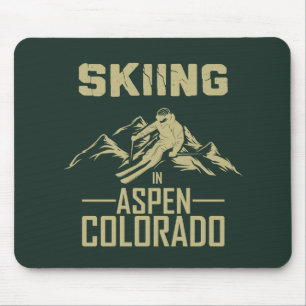 Skifahren in Aspen Colorado Mousepad