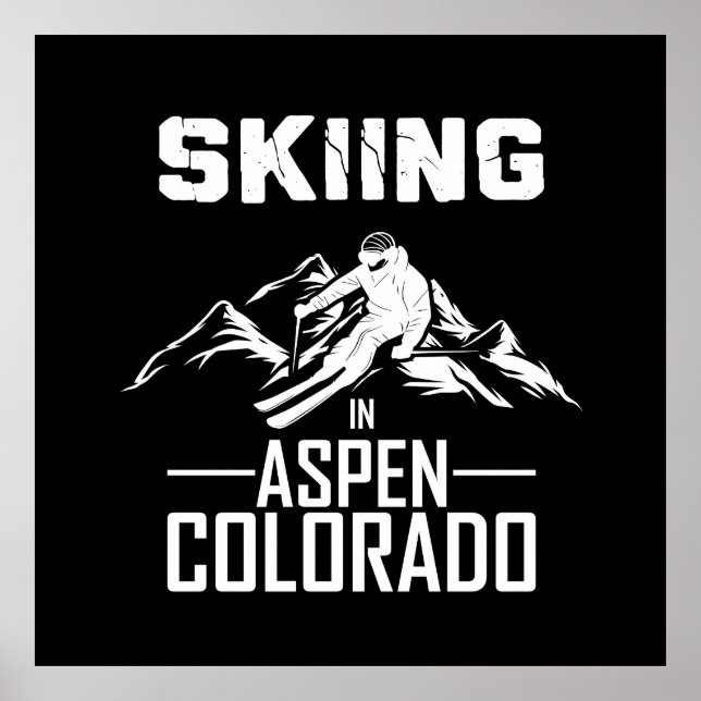 Skifahren in Aspen Colorado Poster (Vorne)