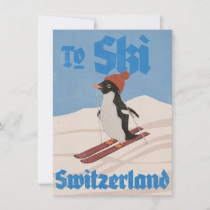 Skifahren in der Schweiz Einladung