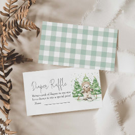 Skifahren in die Elternschaft Babydusche Windelwin Begleitkarte