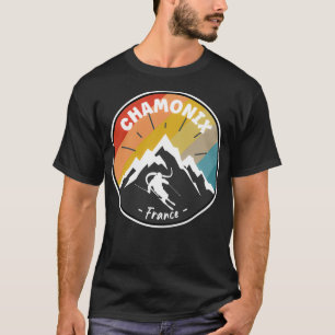 Skifahren in Frankreich Chamonix T-Shirt