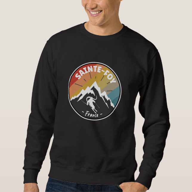 Skifahren in Frankreich Sainte-Foy Sweatshirt (Vorderseite)