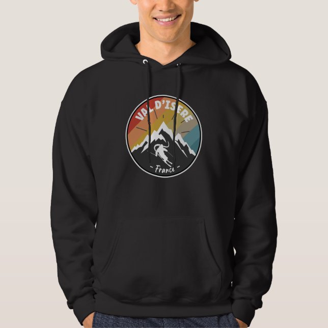 Skifahren in Frankreich Val d’Isere Hoodie (Vorderseite)