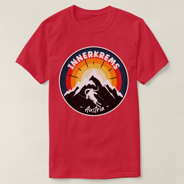 Skifahren in Innerkrems Österreich Vintag T-Shirt (Design vorne)