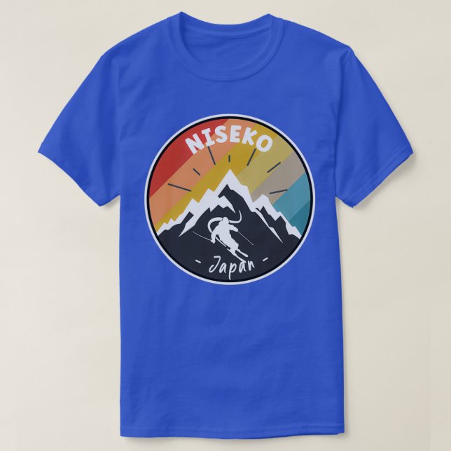 Skifahren in Niseko Japan T-Shirt (Design vorne)