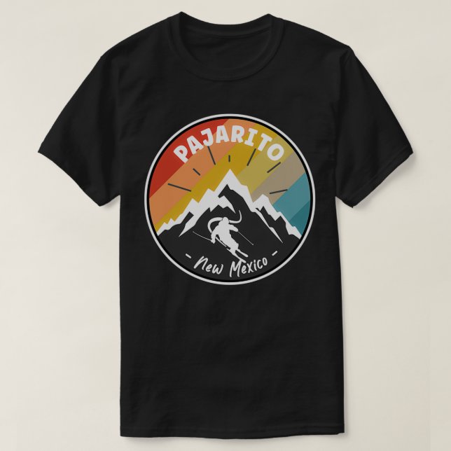 Skifahren in Pajarito New Mexico T-Shirt (Design vorne)