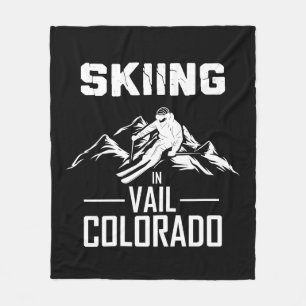 Skifahren in Vail Colorado Fleecedecke