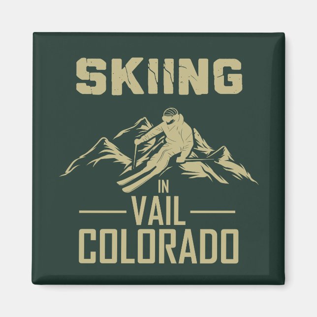 Skifahren in Vail Colorado Magnet (Vorne)