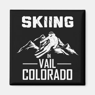 Skifahren in Vail Colorado Magnet