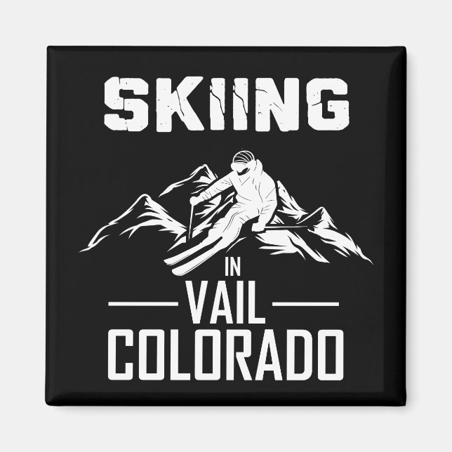 Skifahren in Vail Colorado Magnet (Vorne)