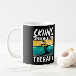 Skifahren ist besser als Skifahren Skifahren im Wi Kaffeetasse