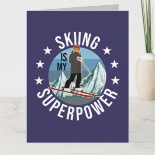 Skifahren ist meine Supermacht Karte