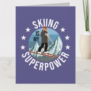 Skifahren ist meine Supermacht Karte