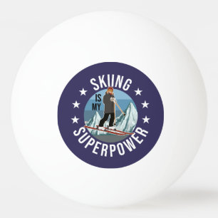 Skifahren ist meine Supermacht Tischtennisball