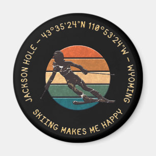 Skifahren Jackson Hole, Wyoming - Geschenk für Ski Magnet