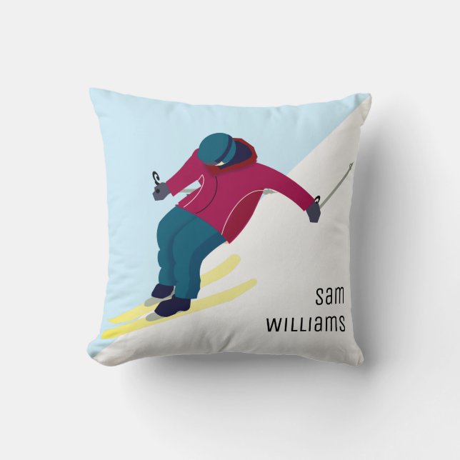 Skifahren Kissen (Vorderseite)