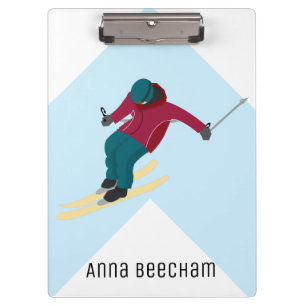 Skifahren Klemmbrett