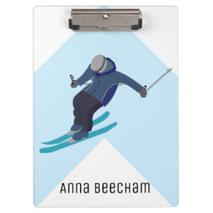 Skifahren Klemmbrett