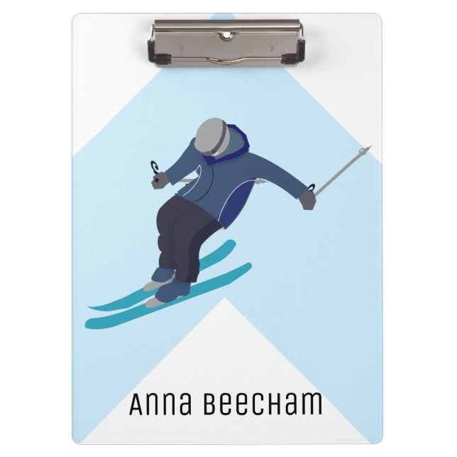 Skifahren Klemmbrett (Vorderseite)