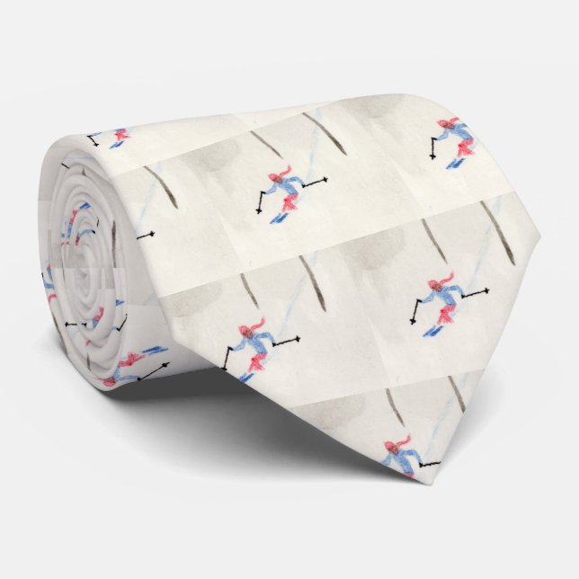 Skifahren Krawatte (Gerollt)