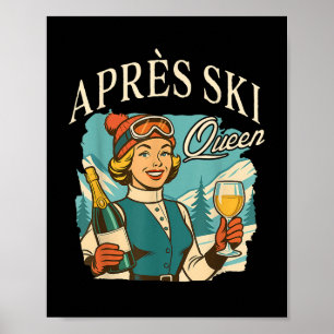 Skifahren Langlauf Skiausflug Apres Ski Sozialklub Poster